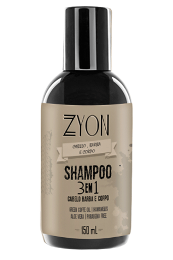 Shampoo para Barba Cabelo e Corpo Zyon
